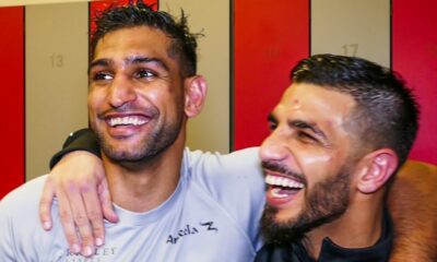 Amir Khan & Billy Dib BACKSTAGE BUDDIES Post Fight