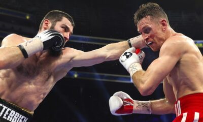 Beterbiev dropped Smith twice in the seventh round before the fight was waved off Photo Credit: Mikey Williams/Top Rank