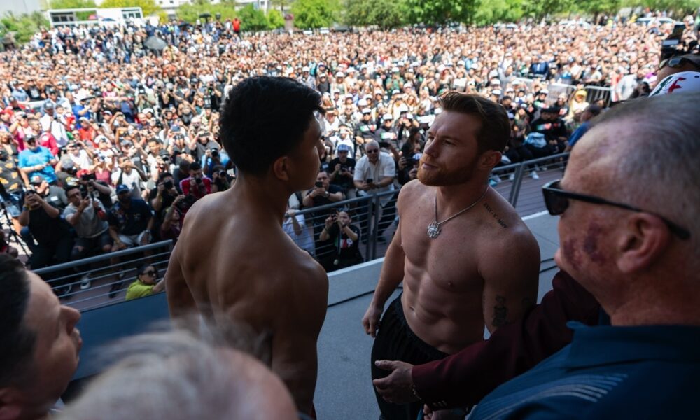 Image: Canelo vs. Munguia live on DAZN and Prime Video on May 4th in Las Vegas