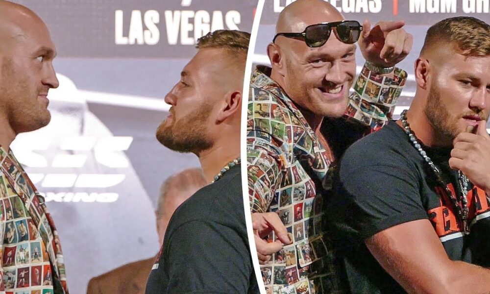 FUNNY!! FACE to FACE in Las Vegas - Tyson Fury vs. Tom Schwarz  |  Heavyweight Boxing