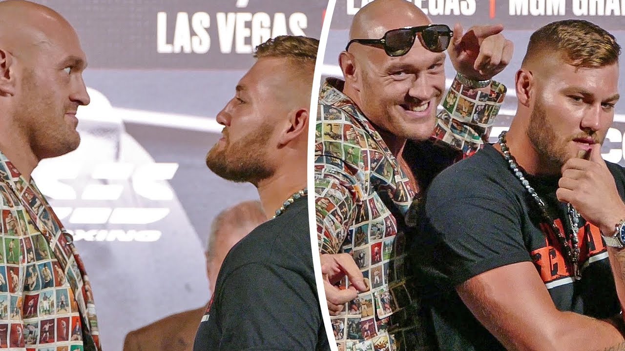 FUNNY!! FACE to FACE in Las Vegas - Tyson Fury vs. Tom Schwarz  |  Heavyweight Boxing