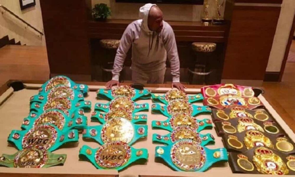 Floyd Mayweather's belt collection