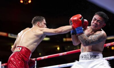 Joseph Diaz's reaction to his TKO loss to Oscar Duarte