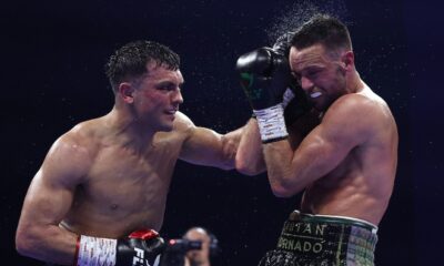 Taylor and Catterall embraced after their epic encounter Photo Credit: Mark Robinson/Matchroom Boxing