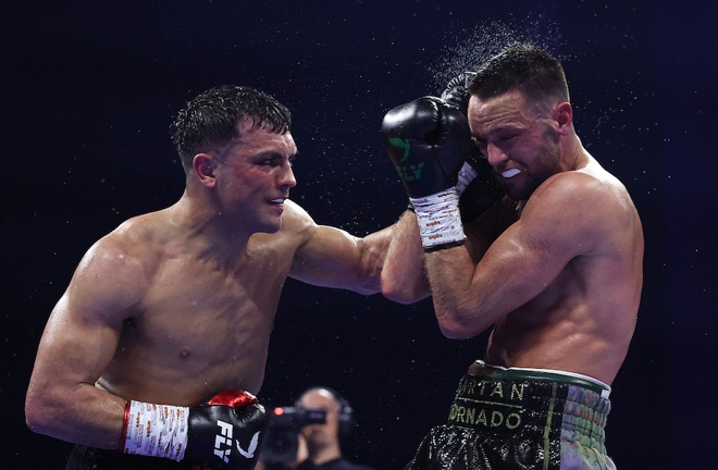 Taylor and Catterall embraced after their epic encounter Photo Credit: Mark Robinson/Matchroom Boxing