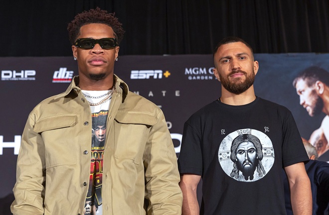 Haney puts all his lightweight belts on the line Photo Credit: Mikey Williams / Top Rank via Getty Images