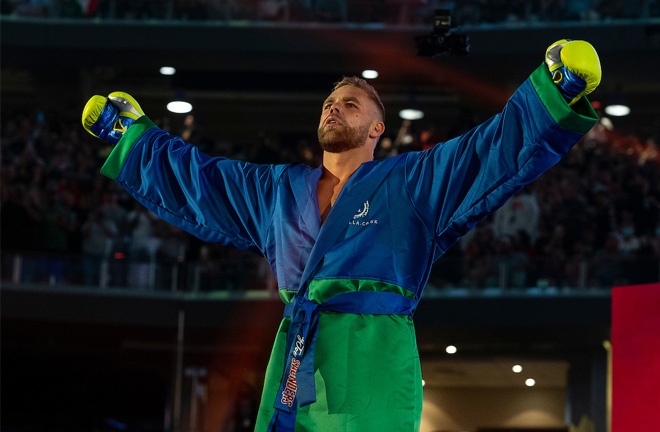 Saunders suffered a first professional defeat to Canelo in Texas in May Photo Credit: Ed Mulholland/Matchroom