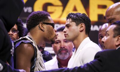 Devin Haney and Ryan Garcia meet for a face-to-face interview