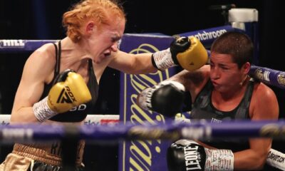 Rachel Ball could not hide her delight after securing a points win over Courtenay Photo Credit: Mark Robinson/Matchroom Boxing