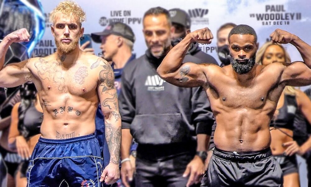 Jake Paul vs. Tyron Woodley 2 • FULL WEIGH-IN & FACE OFF • ShowTime Boxing