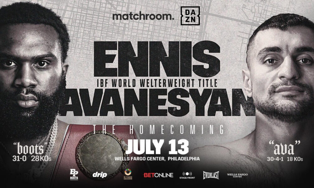 Image: Jaron ‘Boots’ Ennis to Defend IBF Welterweight Title Against David Avanesyan on July 13th in Philadelphia