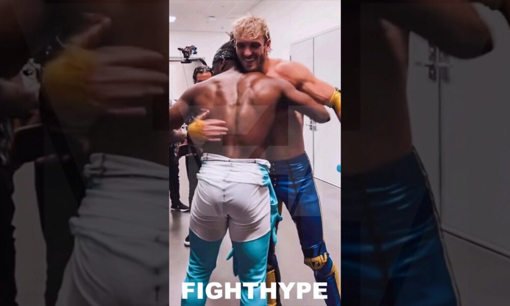 LOGAN PAUL & KSI HUG & MAKE UP AFTER APOLOGY FOR FROG SPLASH THROUGH TABLE AT WRESTLEMANIA