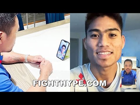 PACQUIAO GIVES MARK MAGSAYO ADVICE TO BEAT GARY RUSSELL JR.; FACETIMES TO WISH HIM GOOD LUCK