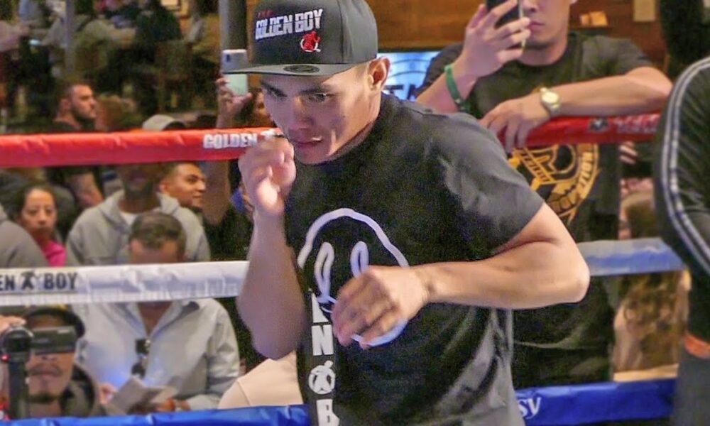 Romero Duno FULL VEGAS PUBLIC WORKOUT ahead of Ryan Garcia Clash | Canelo v Kovalev