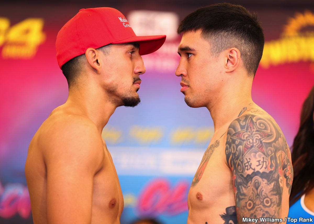 Image: Teofimo Lopez 139.4 vs. Steve Claggett 139.5 - Weigh-in Results for Saturday on ESPN