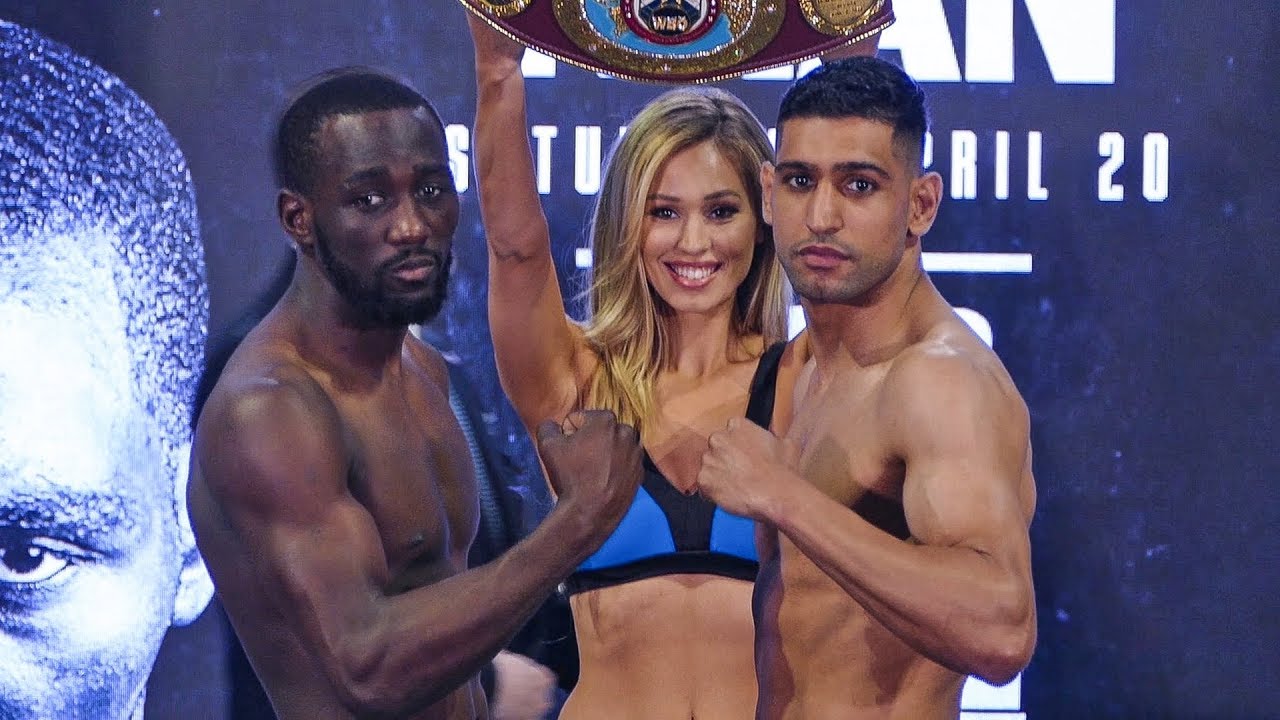 Terence Crawford vs. Amir Khan FULL WEIGH IN & FINAL FACE OFF | Top Rank Boxing