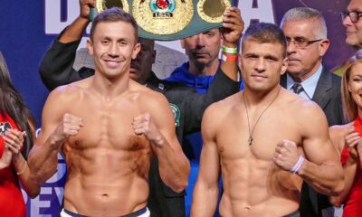 ‘GGG’ Gennady Golovkin vs. Sergiy Derevyanchenko FULL WEIGH IN & FINAL FACE OFF | Matchroom Boxing