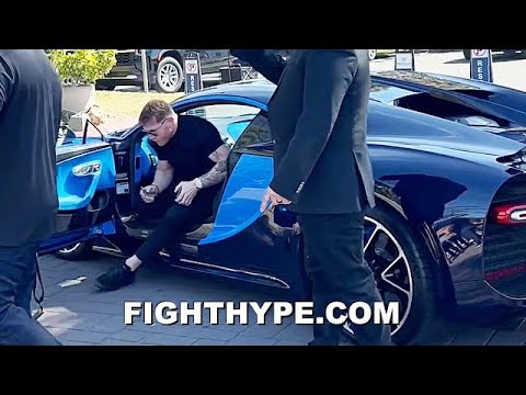 CANELO PULLS UP ON BIVOL LIKE A BOSS IN SICK NEW BUGATTI; FACE OF BOXING ARRIVES TO KICKOFF PRESSER