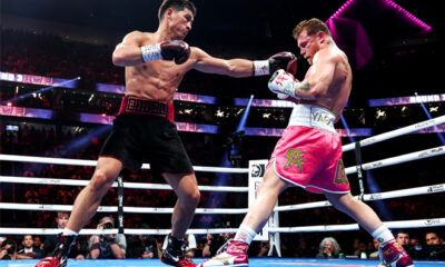 Zhang Zhilei knocked out Scott Alexander in the first round of a heavyweight fight at T-Mobile Arena in Las Vegas. Photo Credit: Ed Mulholland/Matchroom.