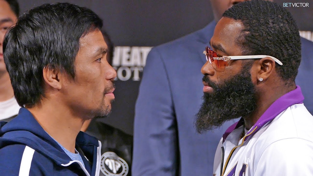 Manny Pacquiao vs. Adrien Broner FACE OFF at the MGM in Las Vegas