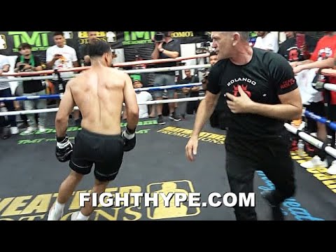 ROLLY ROMERO CRAZY "ROLL & HOP" DEFENSIVE SKILLS; GIVES GERVONTA DAVIS "AWKWARD" STYLE SNEAK PEEK