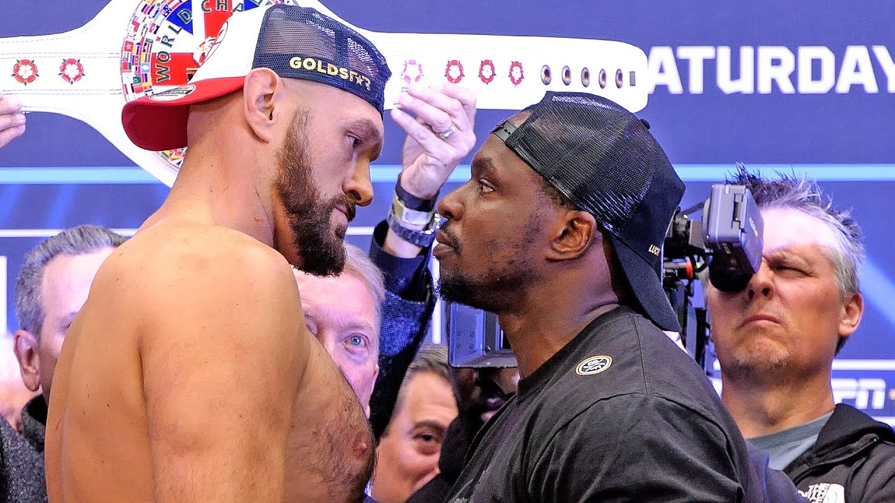 Tyson Fury vs Dillian Whyte  • FULL WEIGH IN & FINAL FACE OFF •  BT Sport & Frank Warren Boxing