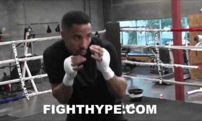 ANDRE WARD DISPLAYS TECHNIQUE AND FOOTWORK AS HE SHADOWBOXES AHEAD OF SULLIVAN BARRERA CLASH