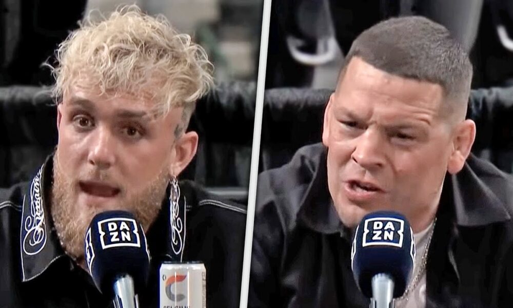 HEATED!! Jake Paul vs. Nate Diaz • FULL PRESS CONFERENCE • DAZN Boxing