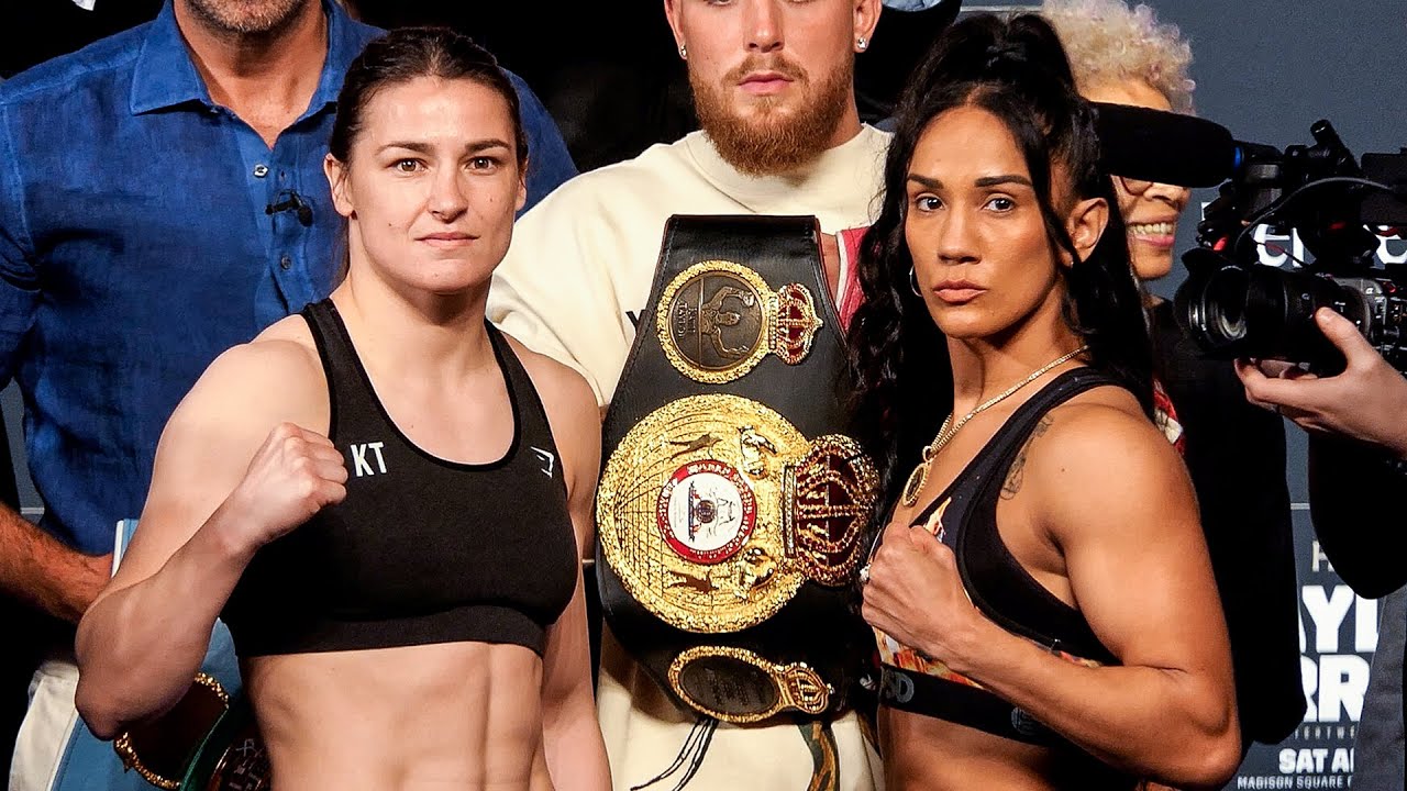 Katie Taylor vs. Amanda Serrano • FULL WEIGH-IN & FINAL FACE OFF • DAZN & Matchroom Boxing