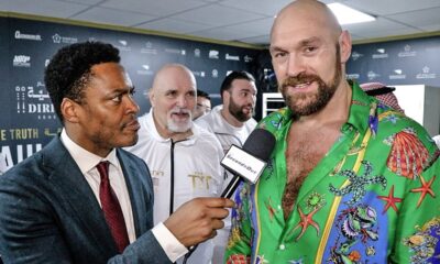 LOCKER ROOM Tyson Fury & TEARFUL Tommy Fury after UPSET WIN vs Jake Paul