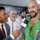 LOCKER ROOM Tyson Fury & TEARFUL Tommy Fury after UPSET WIN vs Jake Paul