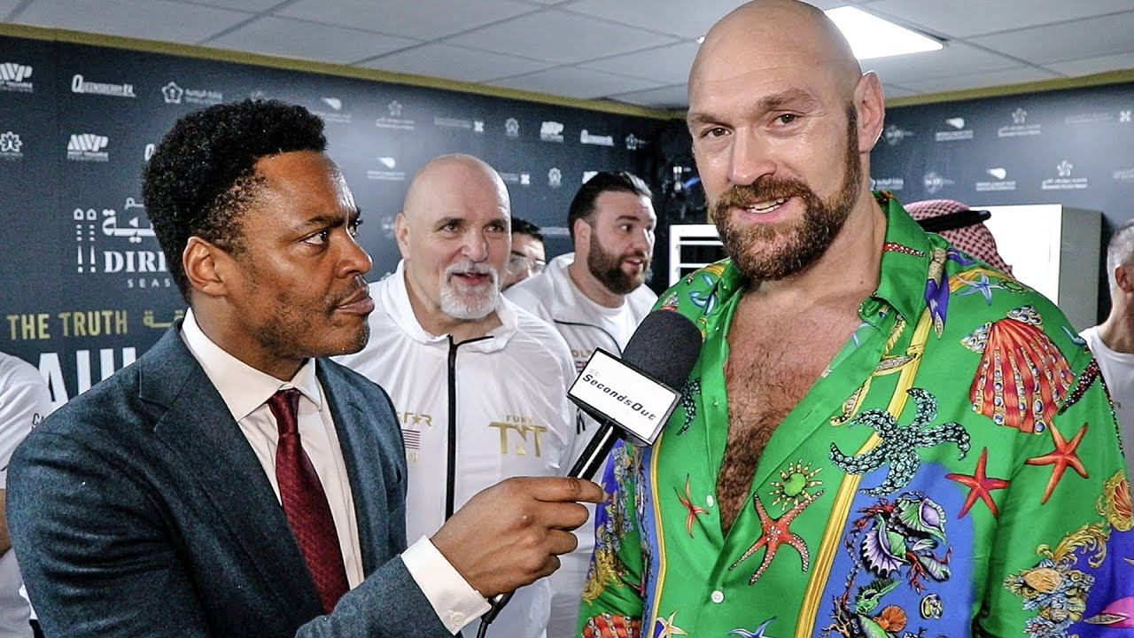 LOCKER ROOM Tyson Fury & TEARFUL Tommy Fury after UPSET WIN vs Jake Paul