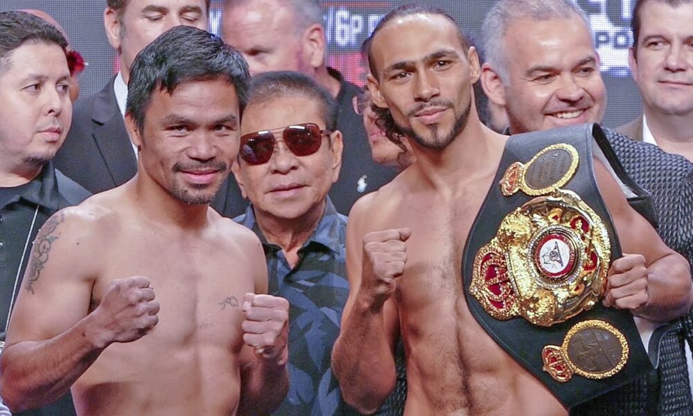 Manny Pacquiao vs. Keith Thurman FULL WEIGH IN & FINAL FACE OFF | Las Vegas Boxing