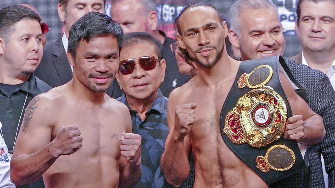 Manny Pacquiao vs. Keith Thurman FULL WEIGH IN & FINAL FACE OFF | Las Vegas Boxing