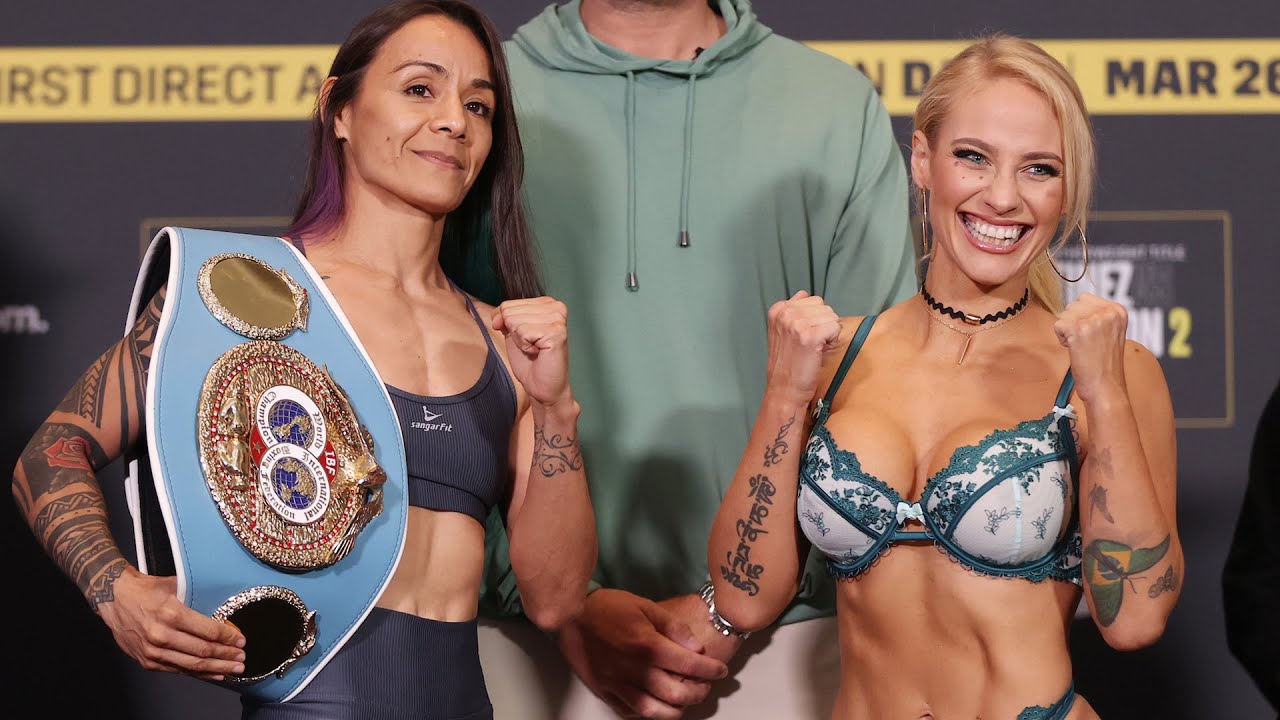 Maria Roman vs Ebanie Bridges • FULL WEIGH-IN & FINAL FACE OFF | Eddie Hearn & DAZN