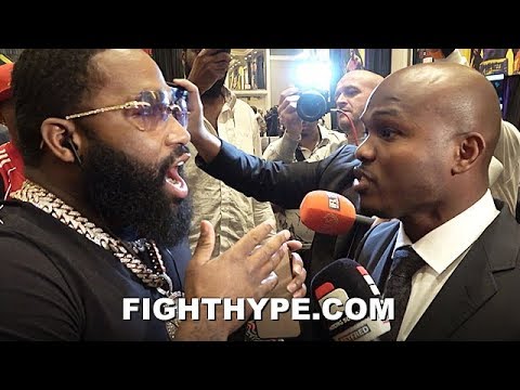 (WHOA) ADRIEN BRONER & TIM BRADLEY FACE-TO-FACE CONFRONTATION: "YOU TALKING CRAZY...I DON'T RUN"