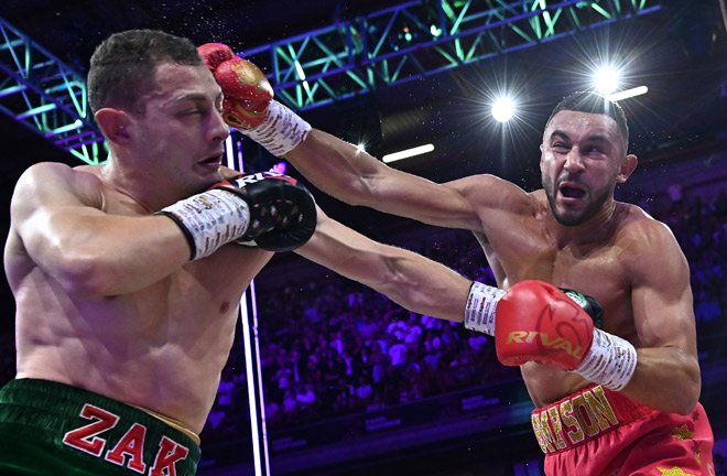 Simpson celebrates after his victory over Chelli Photo Credit: Lawrence Lustig/BOXXER