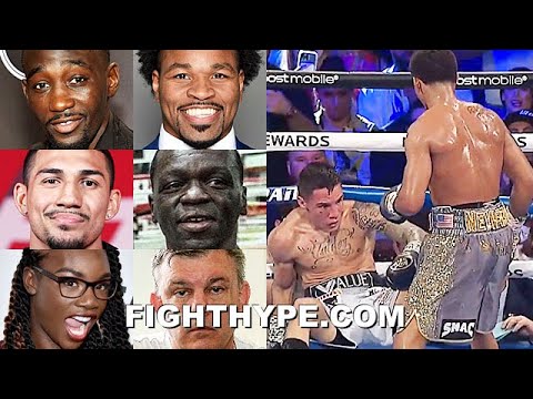 CELEBRITIES REACT TO SHAKUR STEVENSON BEATING OSCAR VALDEZ: CRAWFORD, MAYWEATHER, LOPEZ, & MORE