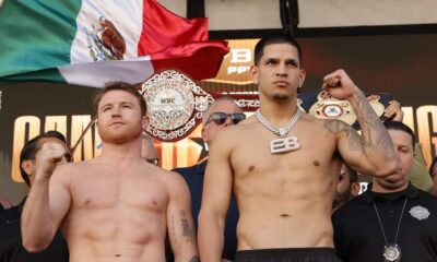 Canelo vs Berlanga pose