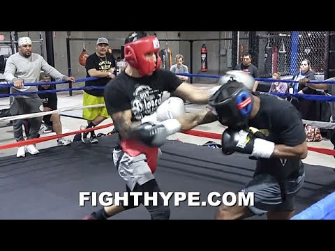 FERNANDO VARGAS JR. SPARRING; DISPLAYS SHADES OF "FEROZ" FATHER'S SKILLS