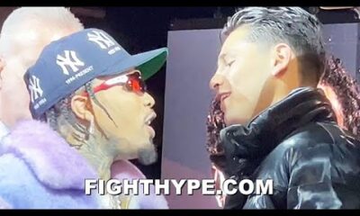 GERVONTA DAVIS & RYAN GARCIA HEATED FIRST FACE OFF; TRADE WORDS, GO AT IT, & STARE EACH OTHER DOWN