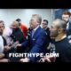 (HEATED!) BILLY JOE SAUNDERS ERUPTS, RESTRAINED, & TRADES WORDS WITH "DANNY DEVITO" KHURTSIDZE