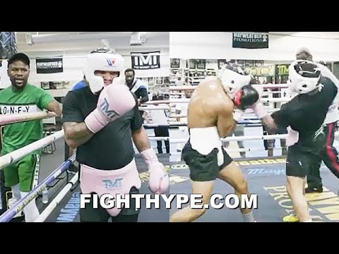 (LEAKED) GERVONTA DAVIS SPARRING; RIPPING UPPERCUTS LIKE MIKE TYSON AS MAYWEATHER GIVES ADVICE