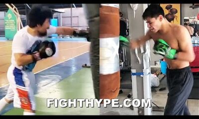 PACQUIAO VS. RYAN GARCIA SIDE-BY-SIDE HEAVY BAG TRAINING COMPARISON | EXPLOSIVE POWER & SPEED