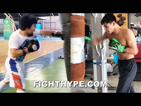 PACQUIAO VS. RYAN GARCIA SIDE-BY-SIDE HEAVY BAG TRAINING COMPARISON | EXPLOSIVE POWER & SPEED