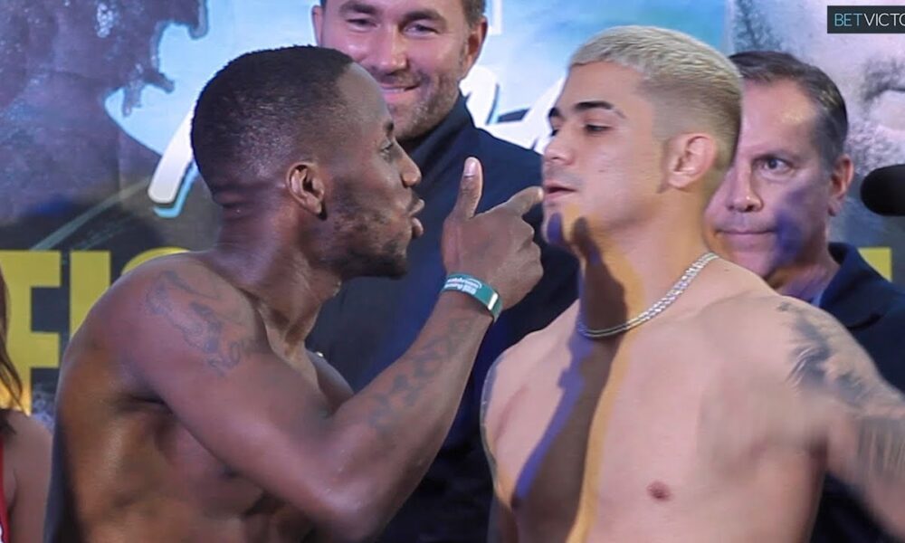 TEVIN FARMER AND JOJO DIAZ HAVE WORDS DURING WEIGH IN! DEMETRIUS ANDRADE VS LUKE KEELER