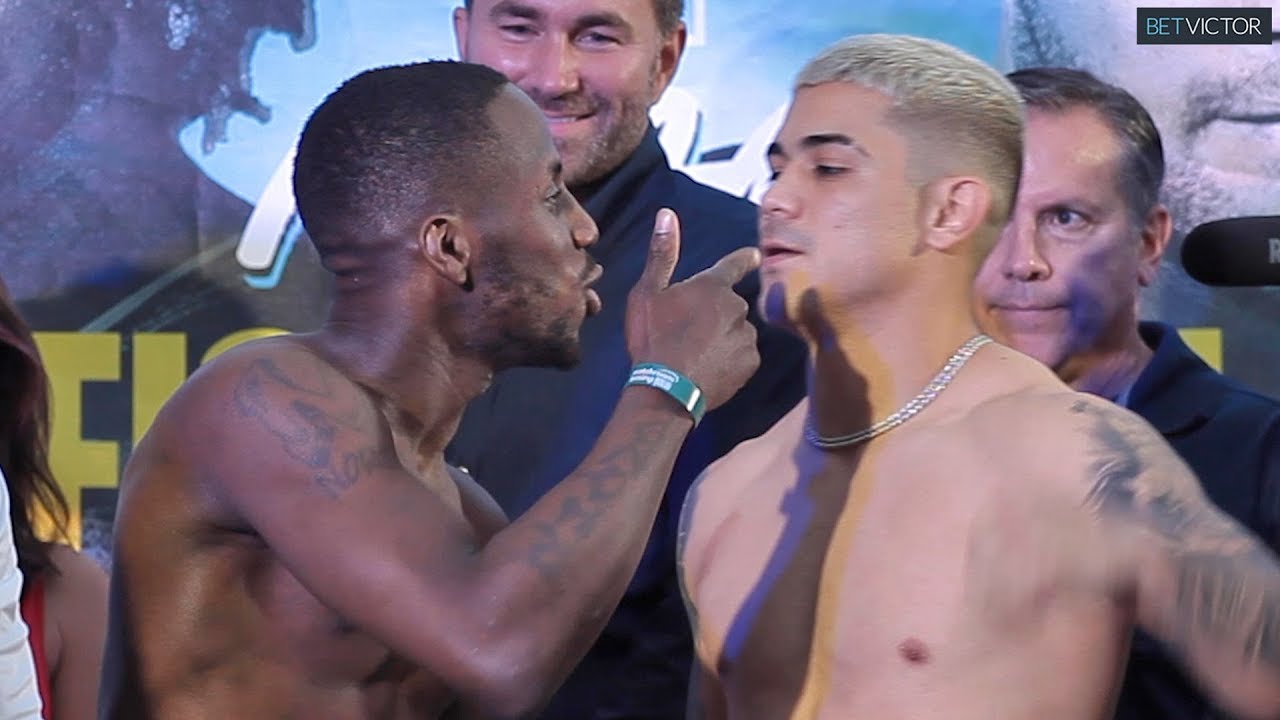 TEVIN FARMER AND JOJO DIAZ HAVE WORDS DURING WEIGH IN! DEMETRIUS ANDRADE VS LUKE KEELER