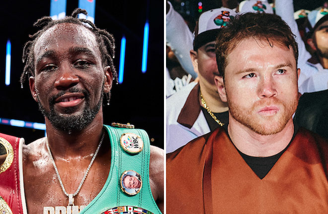 Crawford was ringside to watch Canelo