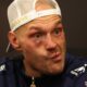 Tyson Fury reacts to the defeat against Oleksandr Usyk