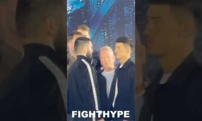 Artur Beterbiev TRIES TO PUNK Dmitry Bivol during INTENSE FACE OFF